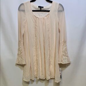 Sequin Hearts Ivory Flowing Dress